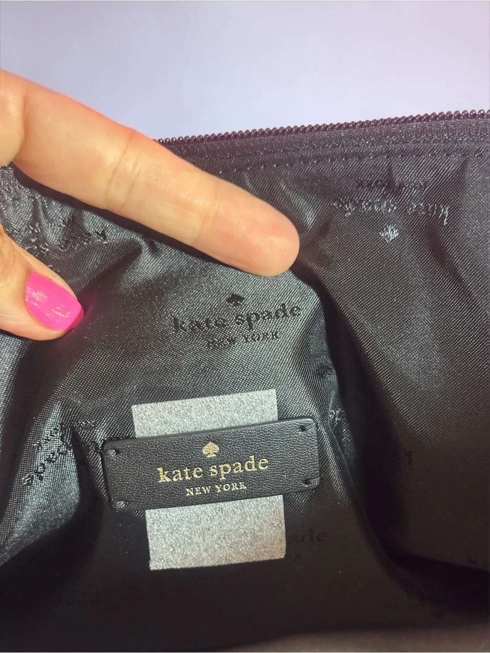Kate Spade New York Mel Packable Tote Black Nylon Travel Bag & Pouch NWT